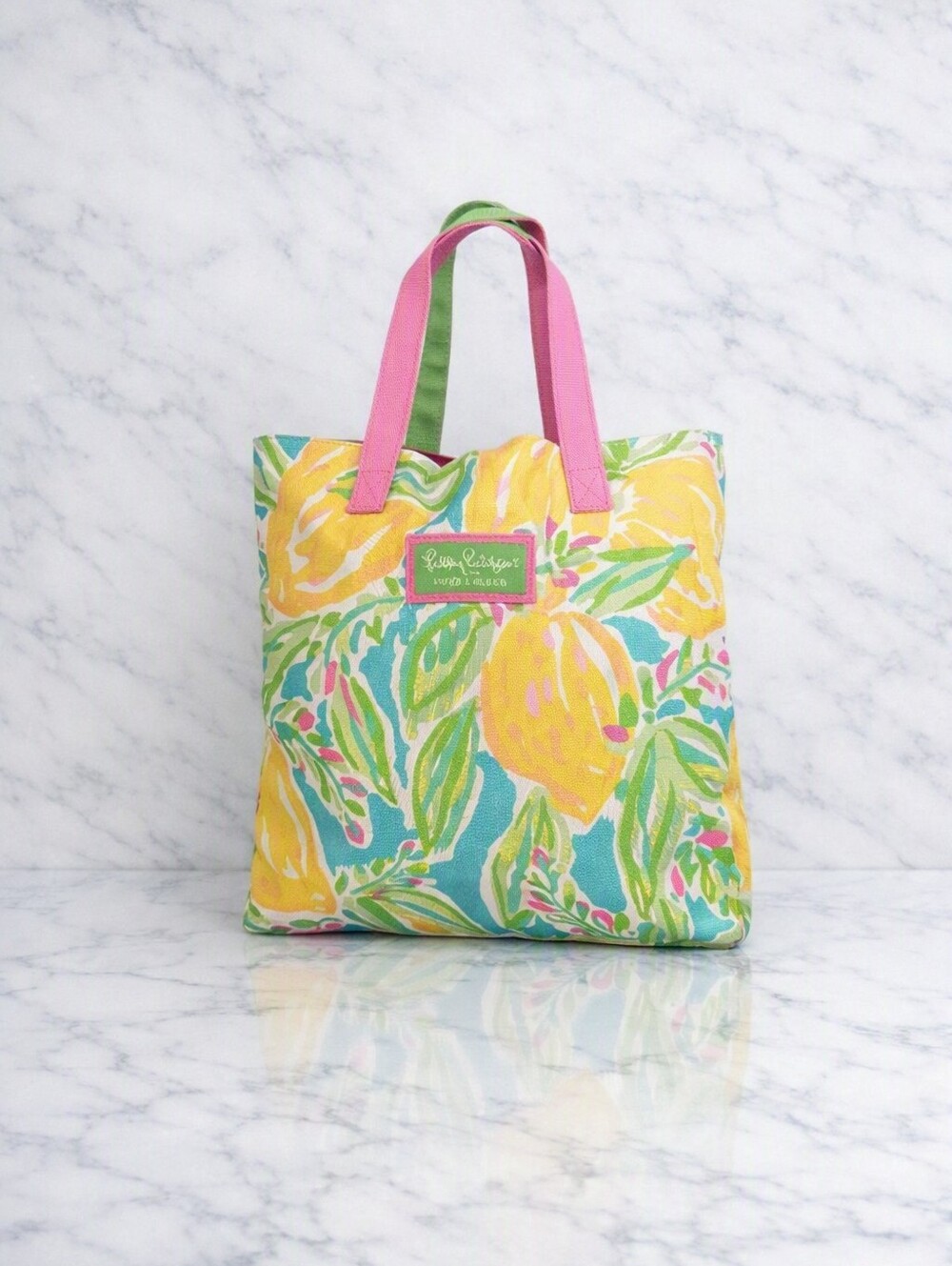 LILLY PULITZER CANVAS TOTE BAG LIMITED EDITION ESTEE LAUDER